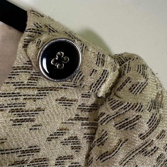 Moulinette Soeurs x Anthropologie April Textured-Jacquard Gold Dress Size 2 - Picture 6 of 16